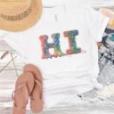 White 3D Sprinkles T-Shirt with Hi Graphic