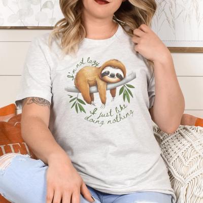 Funny Sloth Shirt, Im Not Lazy I Just Like Doing Nothing Tee