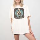Ivory Skeleton Coffee Drinker Comfort Colors Tshirt for Caffeine Lovers