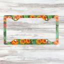  Orange Lantana License Plate Frame