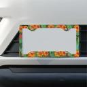  Orange Lantana License Plate Frame