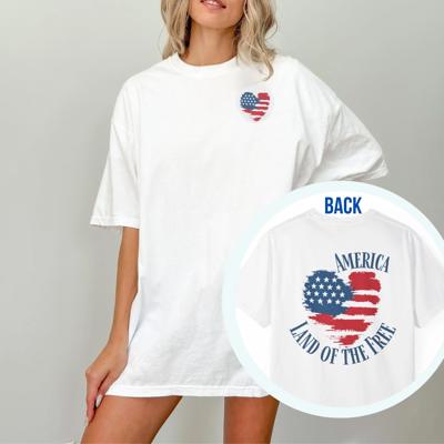 Patriotic USA Comfort Colors Front & Back Print T-shirt