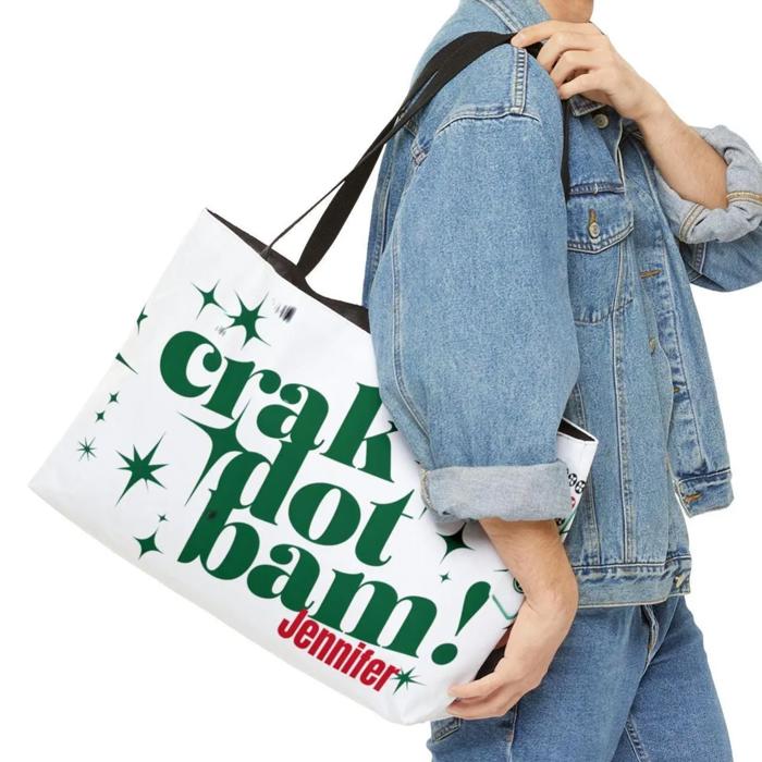 Mah Jongg Custom Carry Bag "Crak Dot Bam" for Tiles Racks Mat Card and Money Pouch