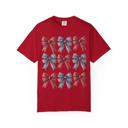 Red Patriotic Bows Comfort Colors Cute Coquette Tshirt