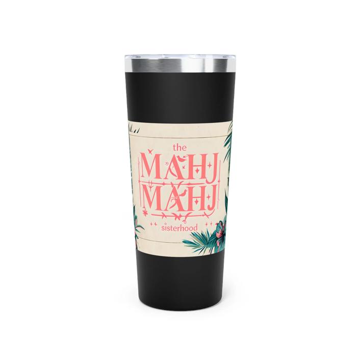 Mahjong Travel Mug "Mahj Mahj Sisterhood" 22oz Stainless Steel 