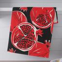 Pomegranites Citrus Prints Bold Bright Kitchen Towels for Summer Vibes, Decor for BBQ Grilling and Outdoor Kitchen