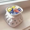  Ceramic Bee and Butterfly Fountain for Flower Beds Bushes Potted Plants