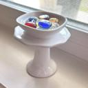 Ceramic Bee and Butterfly Fountain for Flower Beds Bushes Potted Plants