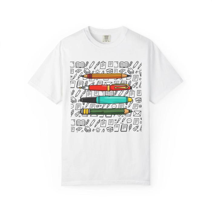 Pen & Pencil Design Writer Shirt Comfort Colors Tee