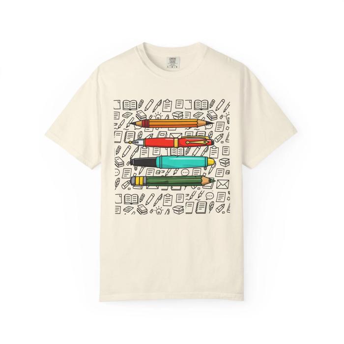 Pen & Pencil Design Writer Shirt Comfort Colors Tee