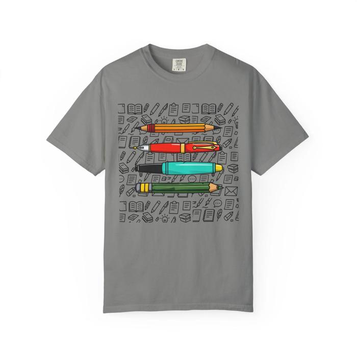 Pen & Pencil Design Writer Shirt Comfort Colors Tee