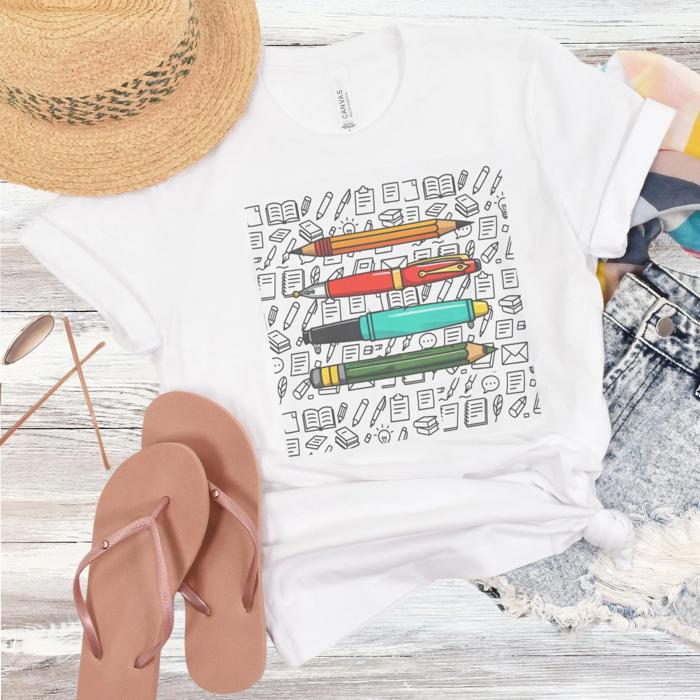 Pen & Pencil Design Writer Shirt Comfort Colors Tee