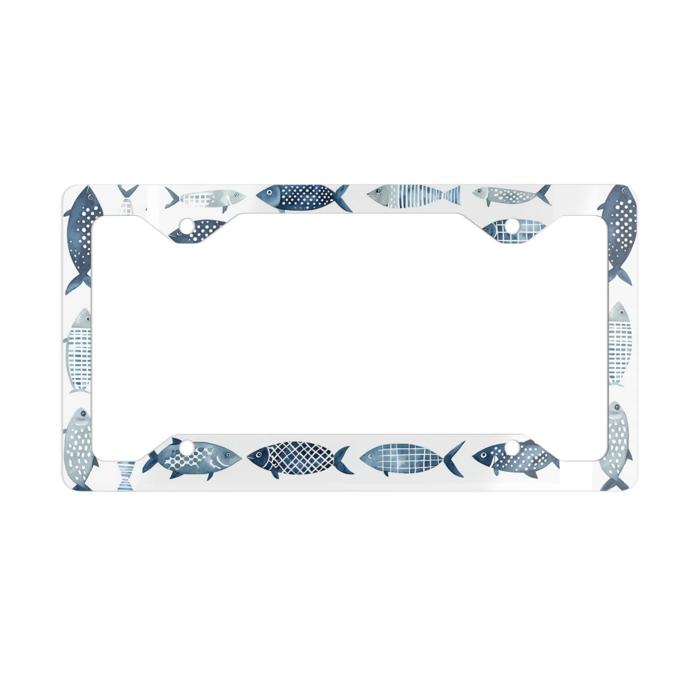 Blue Fishes License Plate Frame