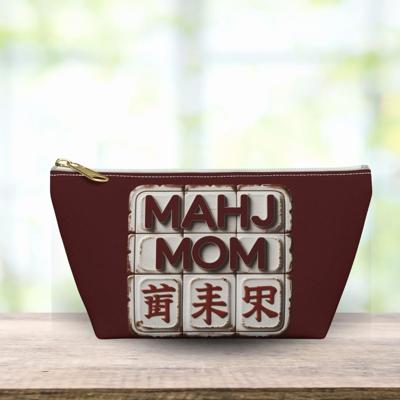 Mahj Mom Mah Jongg Accessory Pouch, Makeup Case, Travel Accessory