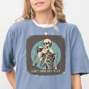  Skeleton Coffee Drinker Comfort Colors Tshirt for Caffeine Lovers