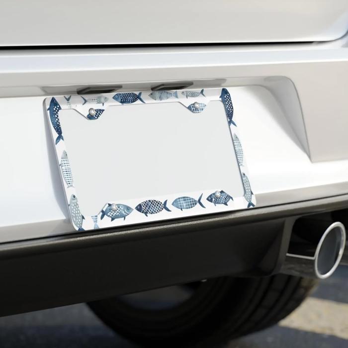Blue Fishes License Plate Frame
