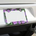  Purple Lantana License Plate Frame