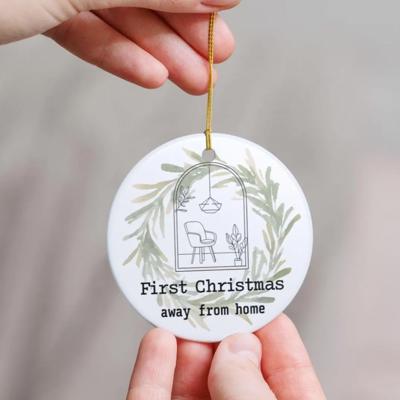 First Christmas Away Ornament, Parent of University or Military Kid Keepsake
