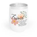  Best Friend Boho Floral Wine Tumbler