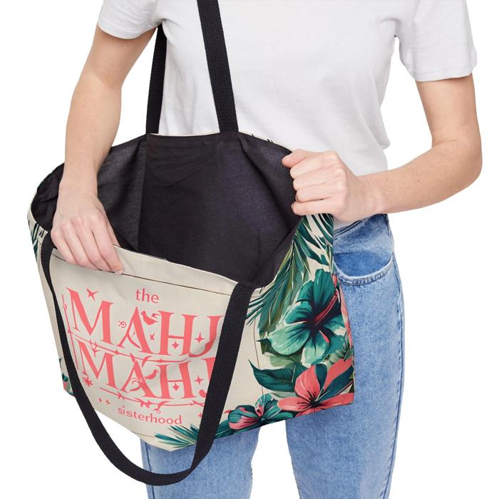 Mah Jongg Custom Tropical Flowers Carry Bag for Game Night Gear