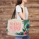  Mah Jongg Custom Tropical Flowers Carry Bag for Game Night Gear