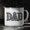  Western Dad Enamel Mug with Vintage Cowboy Style Font