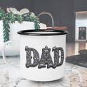  Western Dad Enamel Mug with Vintage Cowboy Style Font