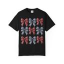 Black Patriotic Bows Comfort Colors Cute Coquette Tshirt