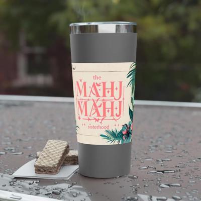 Mahjong Travel Mug "Mahj Mahj Sisterhood" 22oz Stainless Steel 