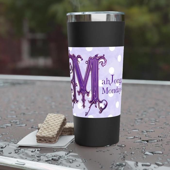 Mahjongg Mondays 22oz Steel Travel Mug