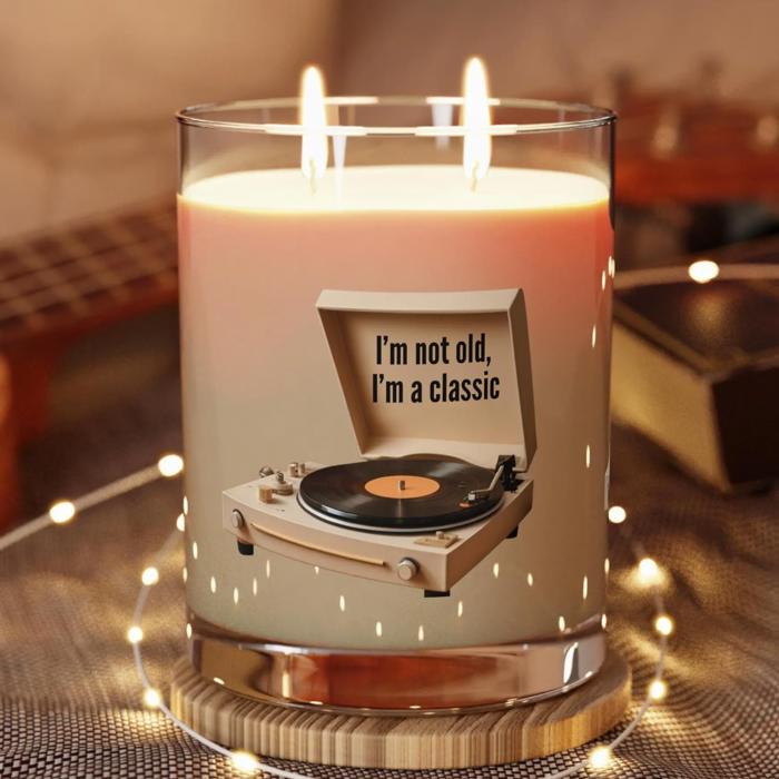 Vinyl Record Player 40th 50th 60th Birthday Candle