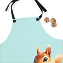  Squirrel Baker Kitchen Apron, Cute Mint Green Baking Apron for Kitchen Fun