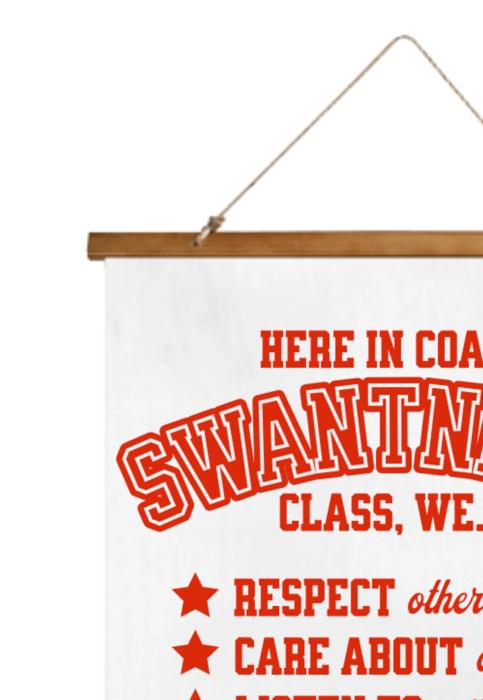 Custom Teacher Class Rules Wood Topped Wall Tapestry