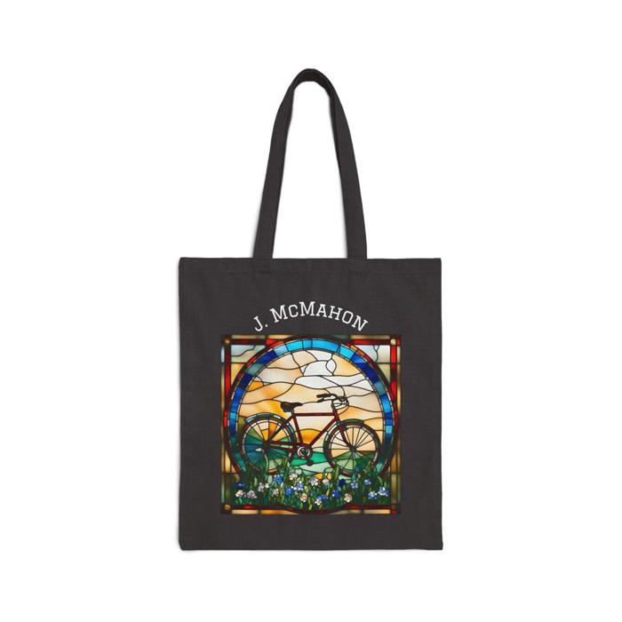 Cyclist Personalized Cotton Canvas Tote Bag