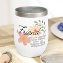  Best Friend Boho Floral Wine Tumbler