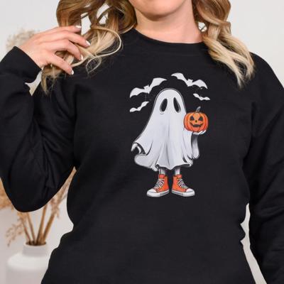 Cute Ghost in Tennis Shoes Sweatshirt