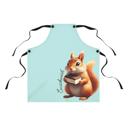  Squirrel Baker Kitchen Apron, Cute Mint Green Baking Apron for Kitchen Fun