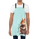  Squirrel Baker Kitchen Apron, Cute Mint Green Baking Apron for Kitchen Fun