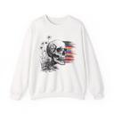  Artistic Flower Skull Sketch Sweatshirt, Cottagecore meets Cyberpunk