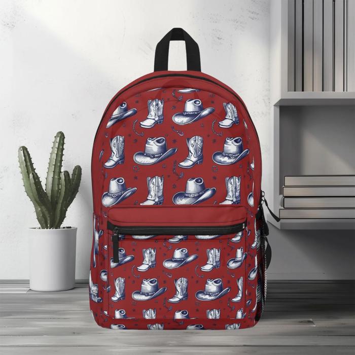 Western Gear Backpack, Western Style Cowboy Boots & Hats Backpack