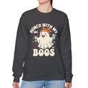 Bunco With My Boos Halloween Sweatshirt, Cute Ghost Bunko Sweatshirt
