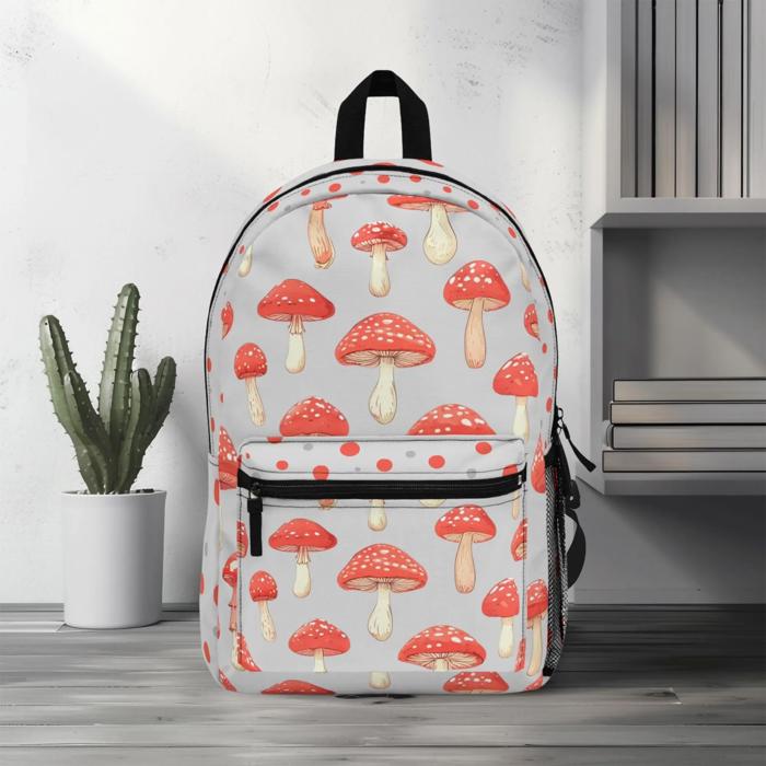 Mushrooms & Polka Dots Cottagecore Backpack