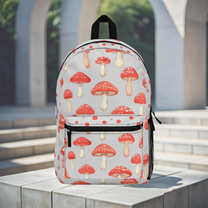 Mushrooms & Polka Dots Cottagecore Backpack