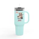  Pregnant at Christmas 40 oz Travel Mug, Mom to Be Oversized Tumbler