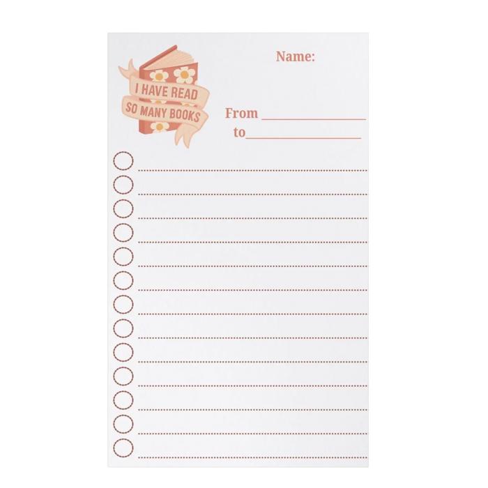 Dry Erase Reading Log Fridge Magnet, Custom Book Tracker Magnet