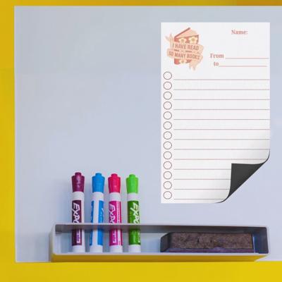 Dry Erase Reading Log Fridge Magnet, Custom Book Tracker Magnet