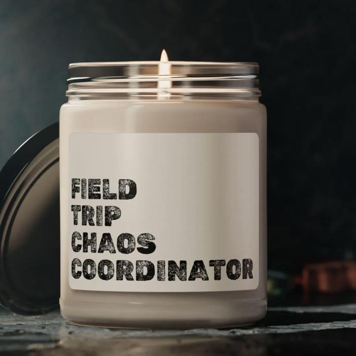 Field Trip Chaos Coordinator Candle, Funny PTA Volunteer Gift
