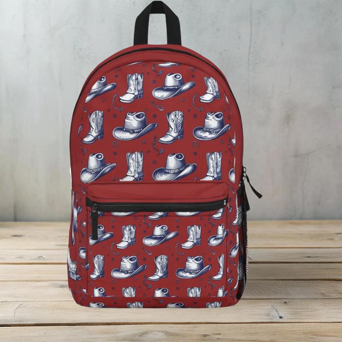 Western Gear Backpack, Western Style Cowboy Boots & Hats Backpack