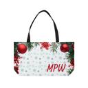  Christmas Carry Bag, Holiday Garland Tote, Xmas Hostess Gift Gear Bag