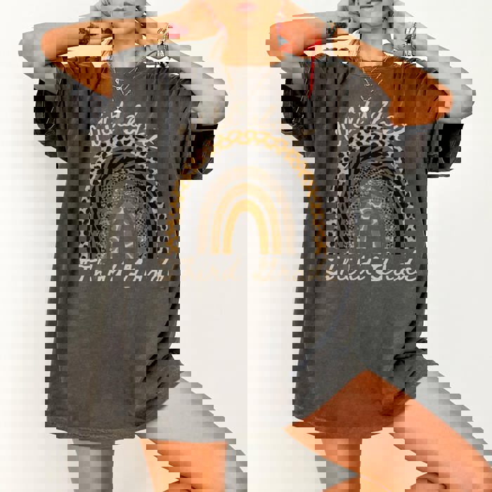 Wild About Third Grade (or any grade) Comfort Colors T-shirt, Animal Print Rainbow Teacher or Parent Any Grade Level  Tee